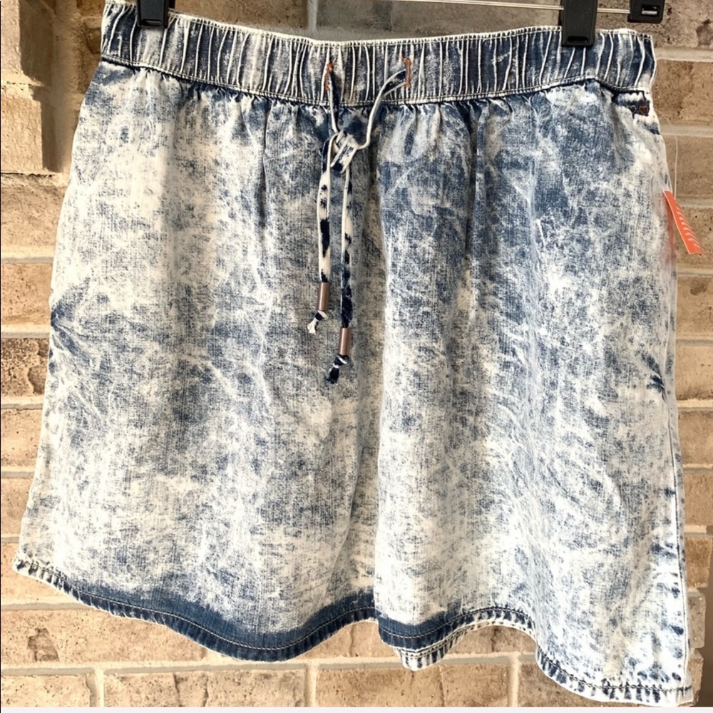 Dittos candy skater mini skirt acid wash denim
